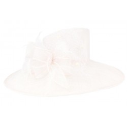 Chapeau Mariage Brity Blanc Leon Montane Chapeau cérémonie Léon montane