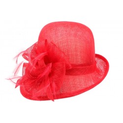 Chapeau Mariage Rouge Coco Leon Montane Chapeau cérémonie Léon montane