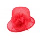 Chapeau Mariage Rouge Coco Leon Montane Chapeau cérémonie Léon montane