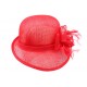 Chapeau Mariage Rouge Coco Leon Montane Chapeau cérémonie Léon montane