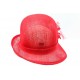 Chapeau Mariage Rouge Coco Leon Montane Chapeau cérémonie Léon montane