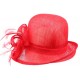 Chapeau Mariage Rouge Coco Leon Montane Chapeau cérémonie Léon montane