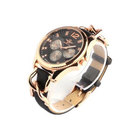 Montre femme doré noir strass Hermy ANCIENNES COLLECTIONS divers