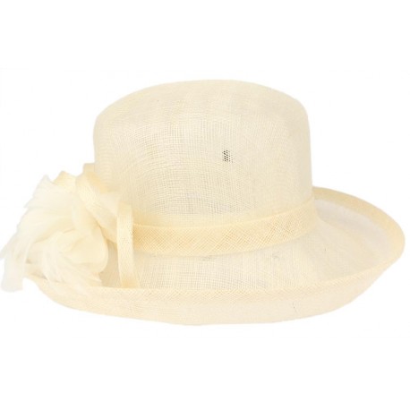 Chapeau Mariage Ecru Donna Leon Montane Chapeau cérémonie Léon montane