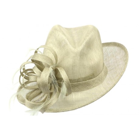 Chapeau Mariage Marron Clair Fryda Leon Montane ANCIENNES COLLECTIONS divers