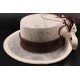 Chapeau mariée Stella en sisal écru et marron ANCIENNES COLLECTIONS divers