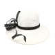 Chapeau Mariage Blanc et noir Loly Leon Montane Chapeau cérémonie Léon montane