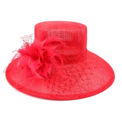 Chapeau Mariage Rouge Macha Leon Montane ANCIENNES COLLECTIONS divers