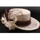 Chapeau mariée Stella en sisal écru et marron ANCIENNES COLLECTIONS divers