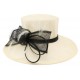 Chapeau Mariage Ivoire et Noir Melyo Leon Montane Chapeau cérémonie Léon montane