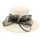 Chapeau Mariage Ivoire et Noir Melyo Leon Montane Chapeau cérémonie Léon montane