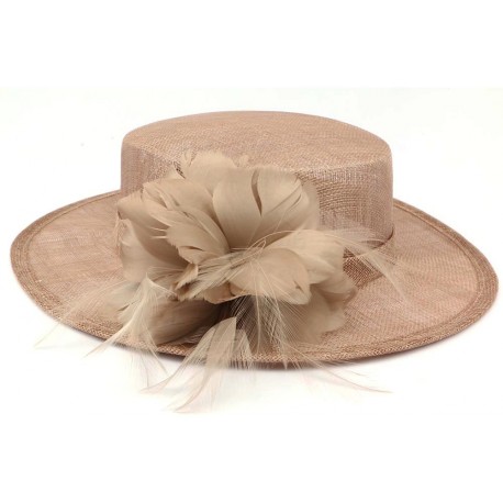 Chapeau Mariage Taupe Patty Leon Montane ANCIENNES COLLECTIONS divers