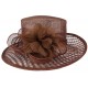 Chapeau Mariage Marron Pretty Leon Montane Chapeau cérémonie Léon montane