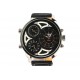 Grosse montre chronographe bracelet cuir noir Kronos ANCIENNES COLLECTIONS divers