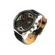 Grosse montre chronographe bracelet cuir noir Kronos ANCIENNES COLLECTIONS divers