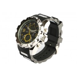 Montre homme chronometre noir et jaune bracelet gomme Kyxos ANCIENNES COLLECTIONS divers