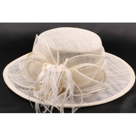 Chapeau mariée Suzie en sisal Ecru ANCIENNES COLLECTIONS divers