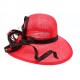 Chapeau Mariage Rouge et Noir Loly ANCIENNES COLLECTIONS divers