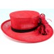 Chapeau Mariage Rouge et Noir Livia Leon Montane ANCIENNES COLLECTIONS divers