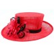 Chapeau Mariage Rouge et Noir Livia Leon Montane ANCIENNES COLLECTIONS divers