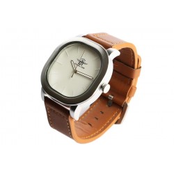 montre homme carre bracelet cuir marron Eleox ANCIENNES COLLECTIONS divers