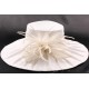 Chapeau mariée Hermine en taffetas écru ANCIENNES COLLECTIONS divers