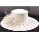 Chapeau mariée Hermine en taffetas écru ANCIENNES COLLECTIONS divers