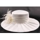 Chapeau mariée Hermine en taffetas écru ANCIENNES COLLECTIONS divers