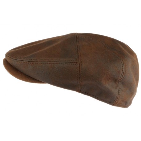 Casquette cuir marron suedine Dooker Aussie Apparel CASQUETTES Aussie Apparel