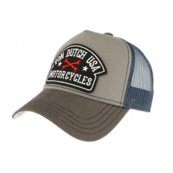 Casquette Von Dutch Grise et Bleu Square ANCIENNES COLLECTIONS divers