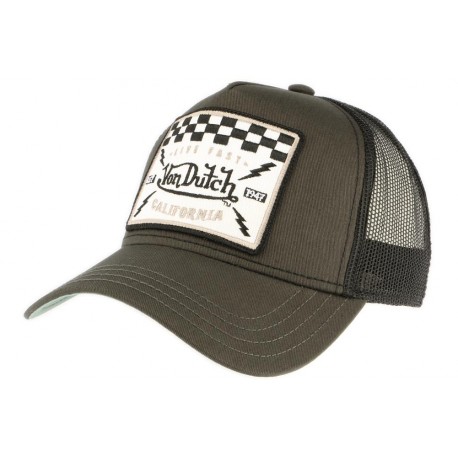 Casquette Von Dutch grise Live Fast California CASQUETTES VON DUTCH