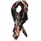 Grande écharpe noire et rouge en laine Salya ANCIENNES COLLECTIONS divers