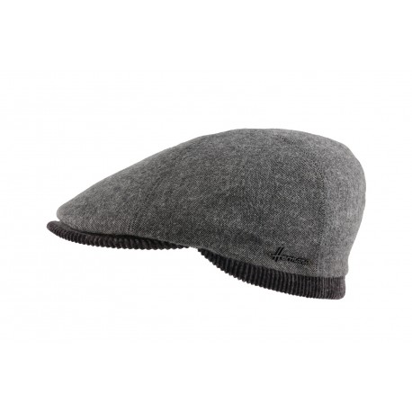 Casquette laine et velours gris Usurk Herman ANCIENNES COLLECTIONS divers