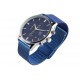 Montre chronographe bleue homme maille milanaise Astor Montre GG Luxe