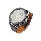 Grande montre double fuseau horaire marron Fortex ANCIENNES COLLECTIONS divers