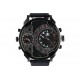 Grosse montre noire double fuseau horaire Fortex ANCIENNES COLLECTIONS divers