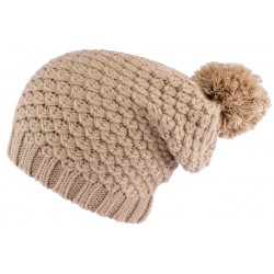 Bonnet Pompon Rasta Beige Erwan ANCIENNES COLLECTIONS divers