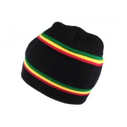 Bonnet court Rasta noir Nyls Création BONNETS Nyls Création