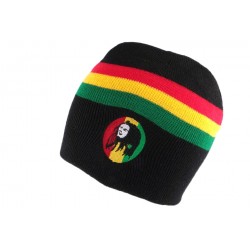 Bonnet Court Rasta noir Bob Marley BONNETS Nyls Création