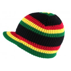 Bonnet Casquette Rasta noir et Jamaique BONNETS Nyls Création