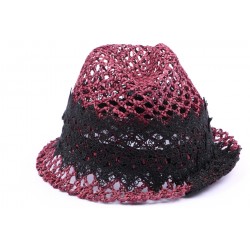 Chapeau paille John rouge et noir ANCIENNES COLLECTIONS divers