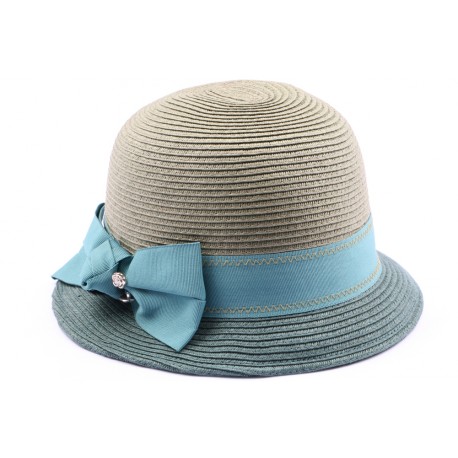 Chapeau paille Jennie en mottled verte ANCIENNES COLLECTIONS divers