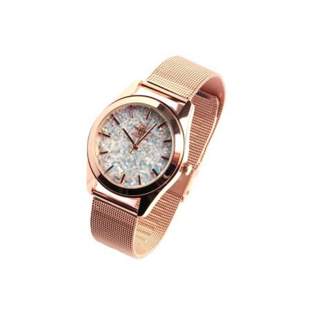 Montre dore femme à paillettes grises bracelet milanais Nymphea ANCIENNES COLLECTIONS divers