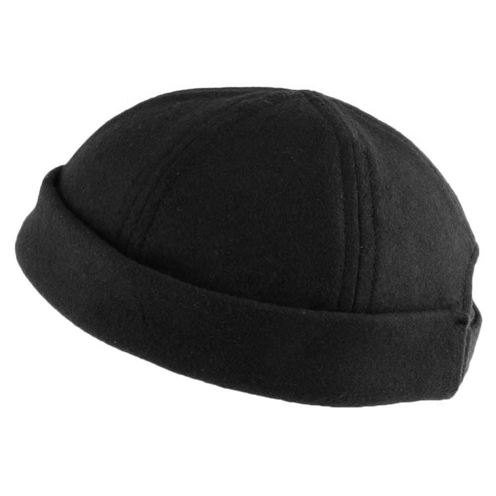 Vente Bonnet Docker noir, bonnet court en laine homme biker livré 48h!