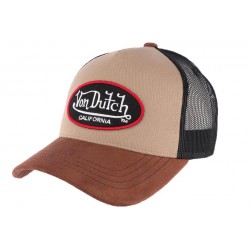 Casquette Trucker Von Dutch Marron Suede ANCIENNES COLLECTIONS divers