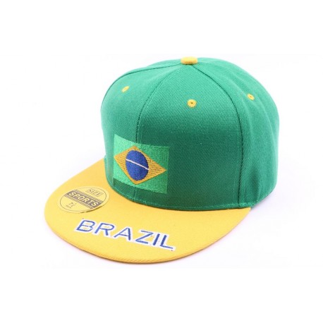 Casquette Snapback Brésil Verte et jaune, Equipe Brazil ANCIENNES COLLECTIONS divers