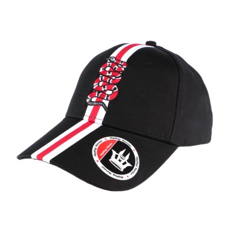 Casquette baseball noire et rouge Serpent ANCIENNES COLLECTIONS divers