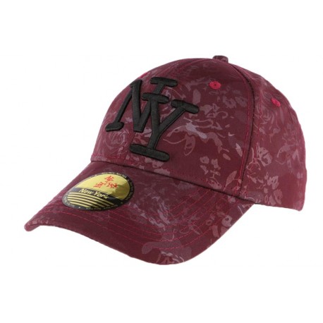 Casquette NY rouge fleurie Fashion ANCIENNES COLLECTIONS divers