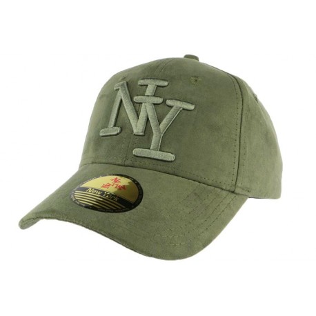 Casquette baseball NY verte effet daim Stally ANCIENNES COLLECTIONS divers