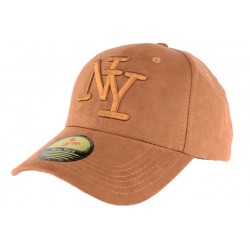 Casquette Baseball NY Marron façon daim Stally ANCIENNES COLLECTIONS divers